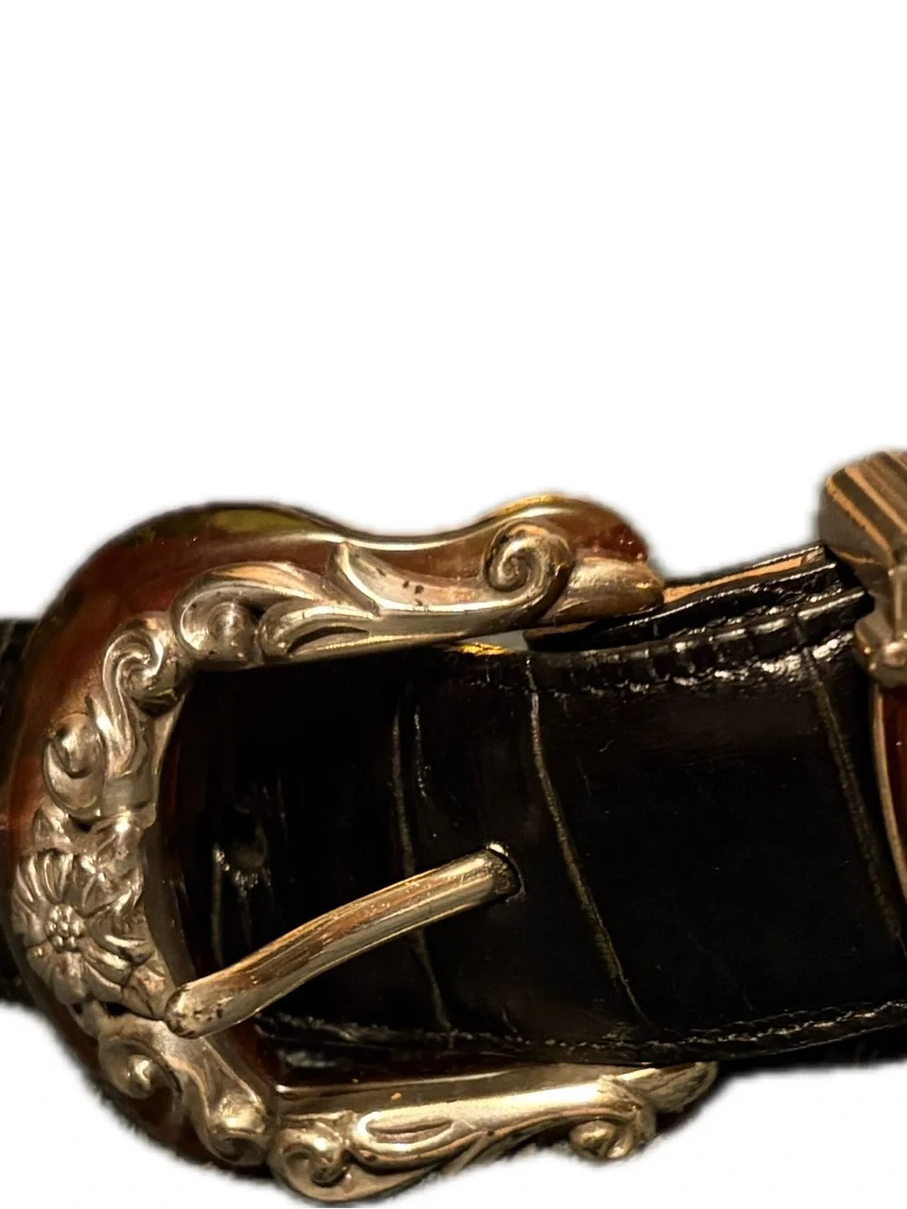 Set of 2 unique Vintage Brighton Belts leather medium brown black